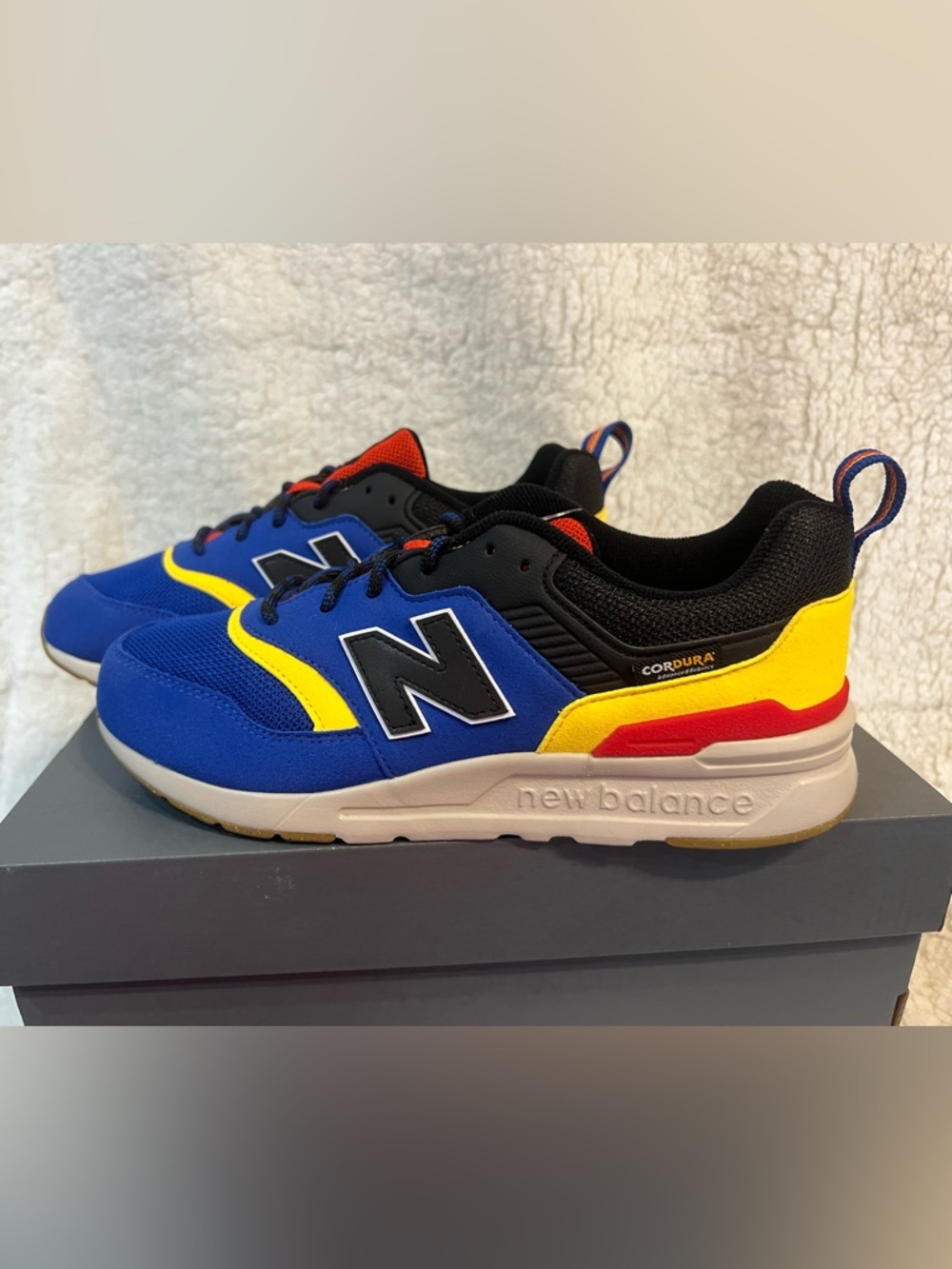 New Balance Kids' Blue & Yellow Athletic Sneakers